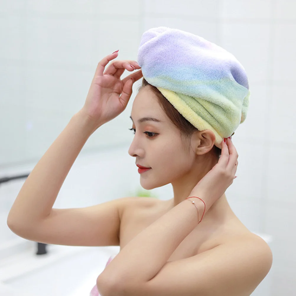 

3pcs Hair Drying Cap Coral Fleece Quick Dry Towel For Women Travel Fast Drying Cap Towel Set Home Textile