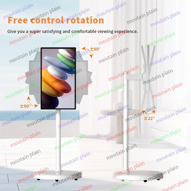 터치 스크린 2024 스탠드, 안드로이드 모바일 디스플레이, 지능형 TV, 거실, 다이닝 룸, 32 인치 옵션