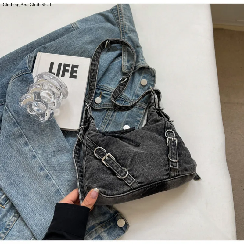 Design for Vintage Denim Bags, Women's Trendy Shoulder Shoulders Female Women Big Bag Women Tote Bag Femme Ladies Handbags