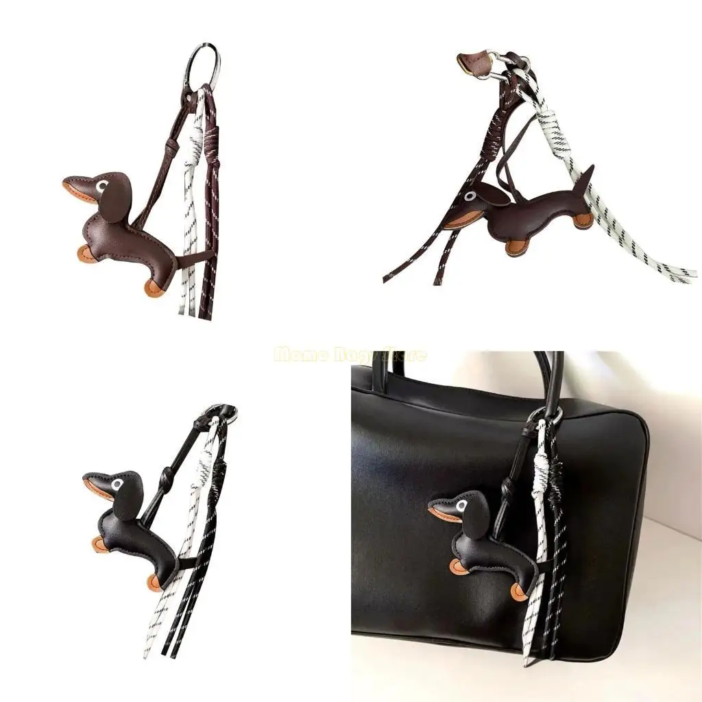 

X90D Practical Dachshund Keychain Bag Accessory Fashion Bags Pendant Purse Braid Bags Keychain For Commuting Or Travel
