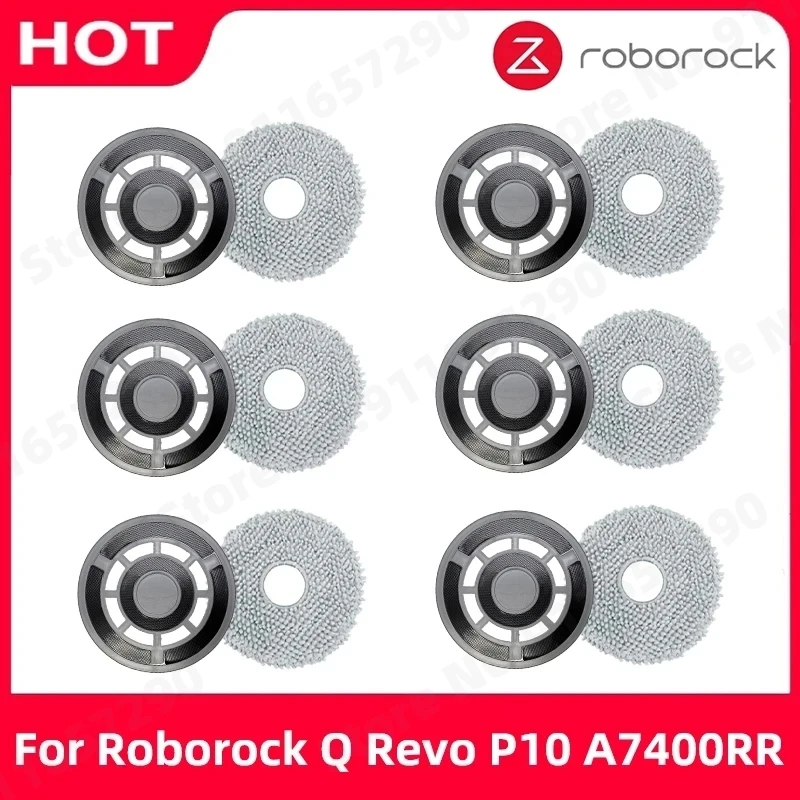 

Новые сменные аксессуары для робота-пылесоса Roborock Q Revo P10 A7400RR: салфетки для швабры, держатели для швабры, запасные части
