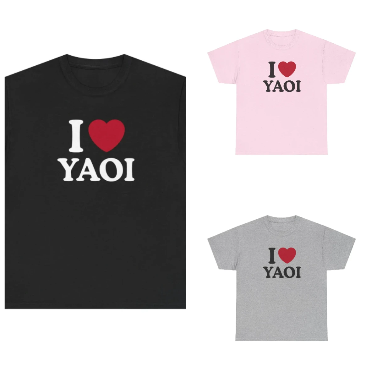 

2026 Men Women I Love Yaoi T-shirs BL Loose Prue Cotton Graphic Print TShirt for Men Women Round Neck Short Sleeved T-shirt Top