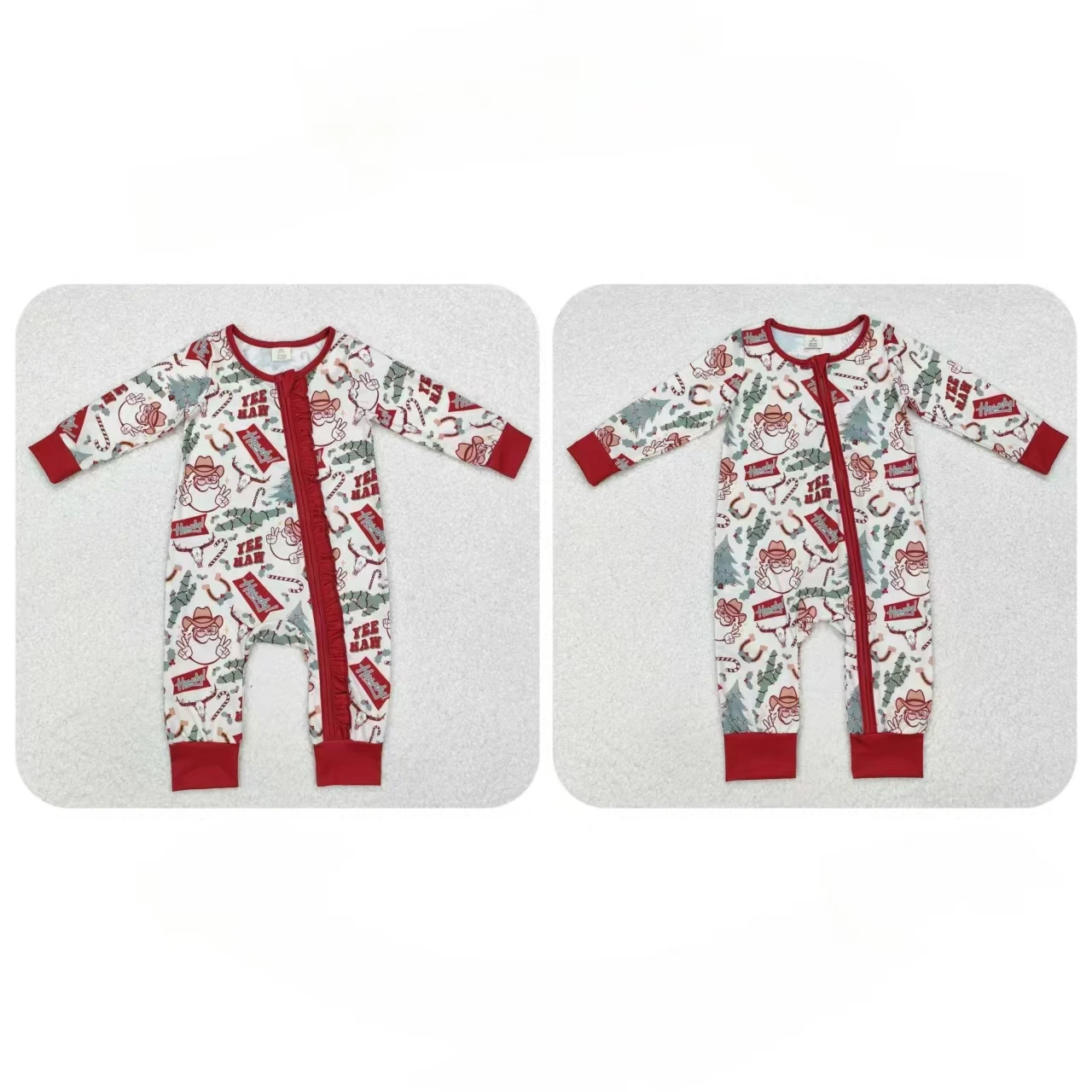 

Wholesale Newborn Coverall Christmas Santa Bodysuit Children Baby Boy Girl Cactus Cow Romper Kid Infant Zipper Toddler One-piece