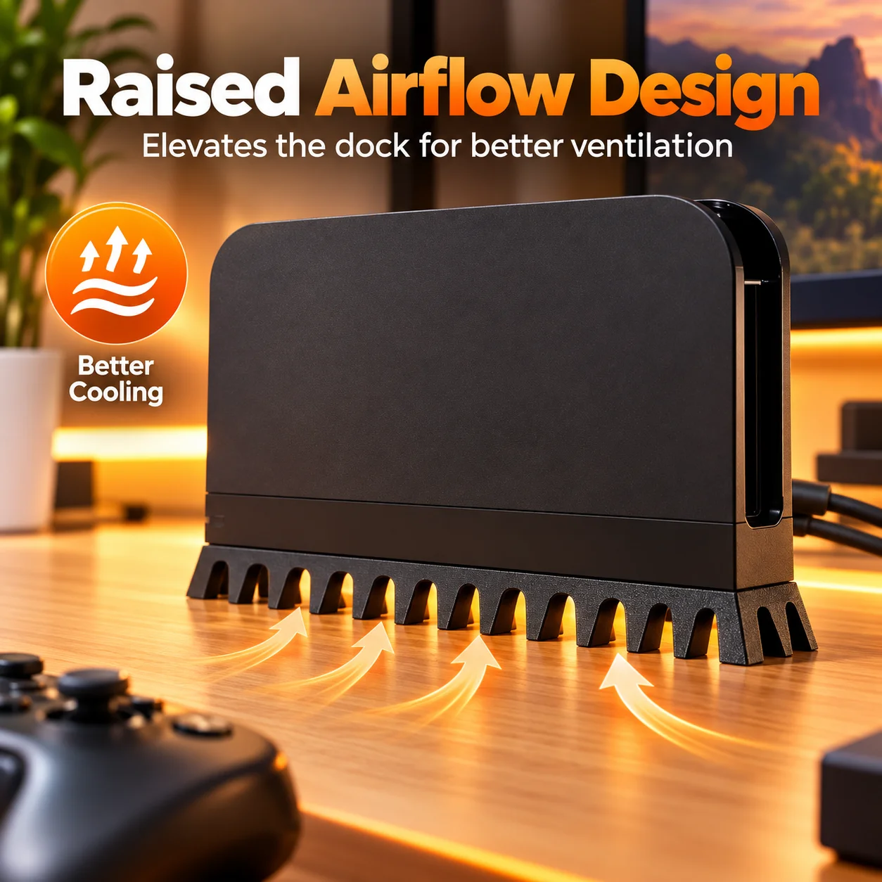 Cooling Stand for Switch 2 Dock Raised Airflow Base Passive Ventilation Holder Support Bracket Desktop Gaming Console Accessory