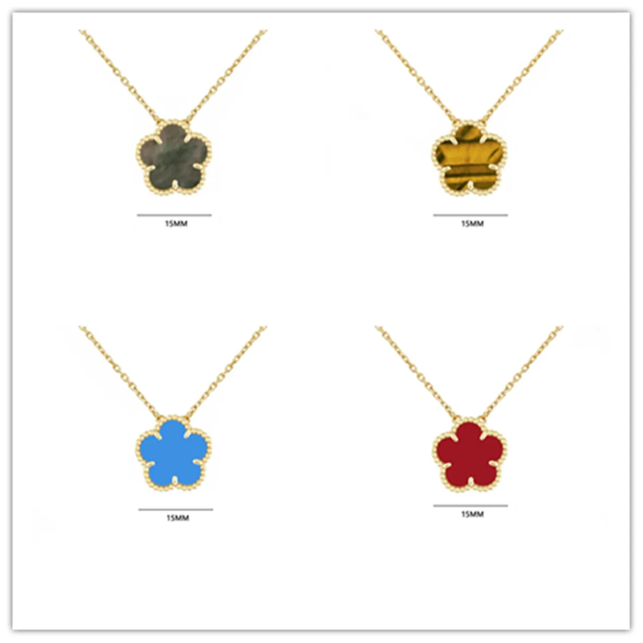 Classic luxury clover multiflower pendant necklace, unique fashion style jewelry, women\'s birthday gift