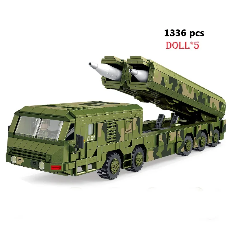 Military Main Battle Tank Building Blocks 100 Missile Vehicles Durian Gun Vehicles Shadow Body Drones Bricks Toy for Kids Boys