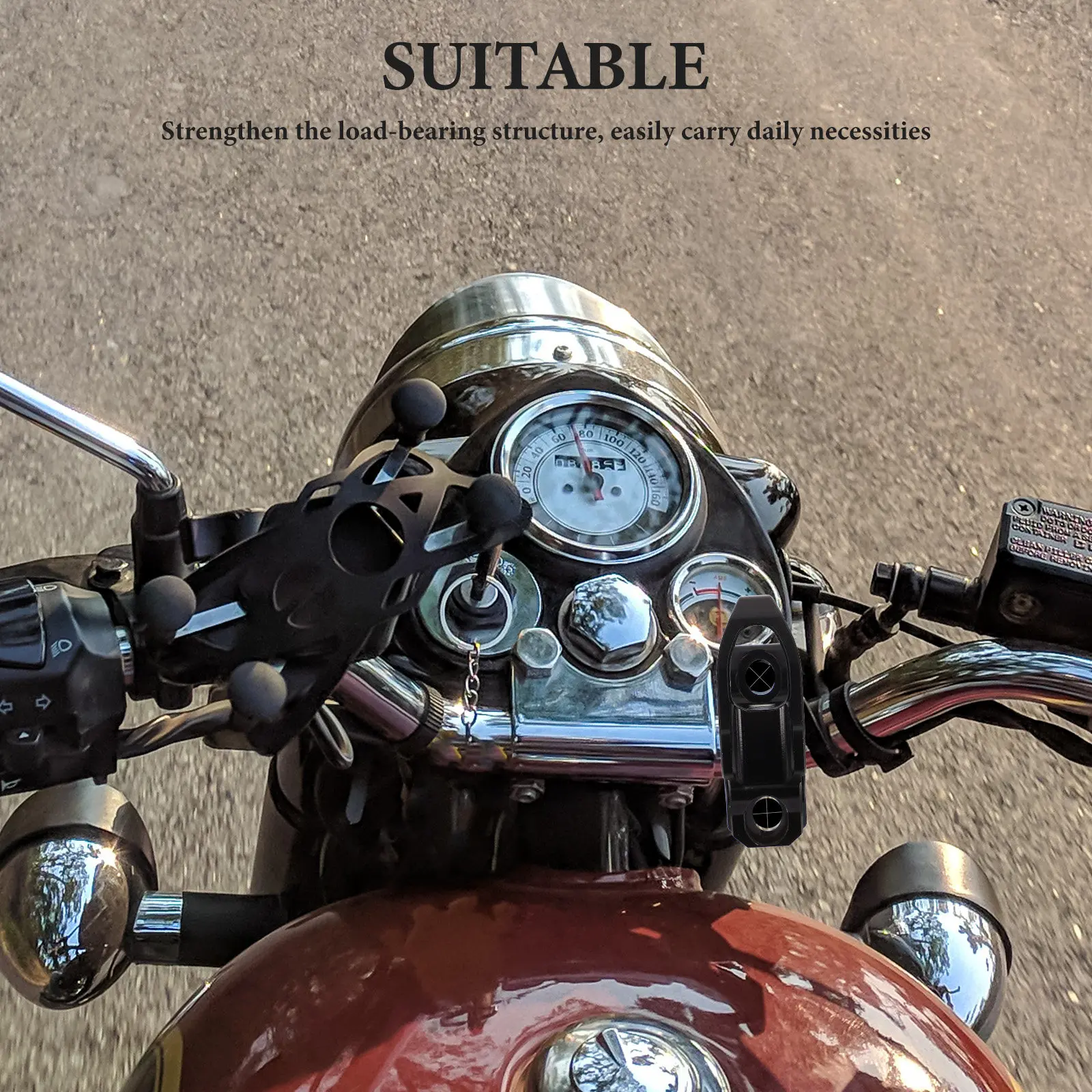 

Motorcycle Hook Universal For 750 Handlebar Luggage Hanger Weatherproof Tool-Free Install Enhanced Load Capacity