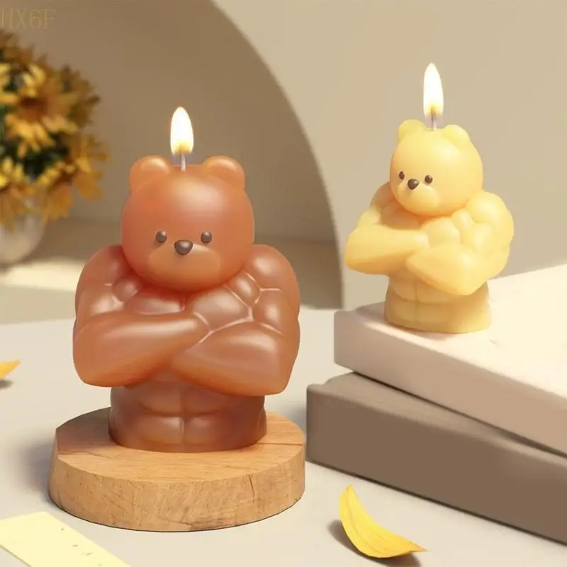 HX6F Cartoon Bear Silicone Flom