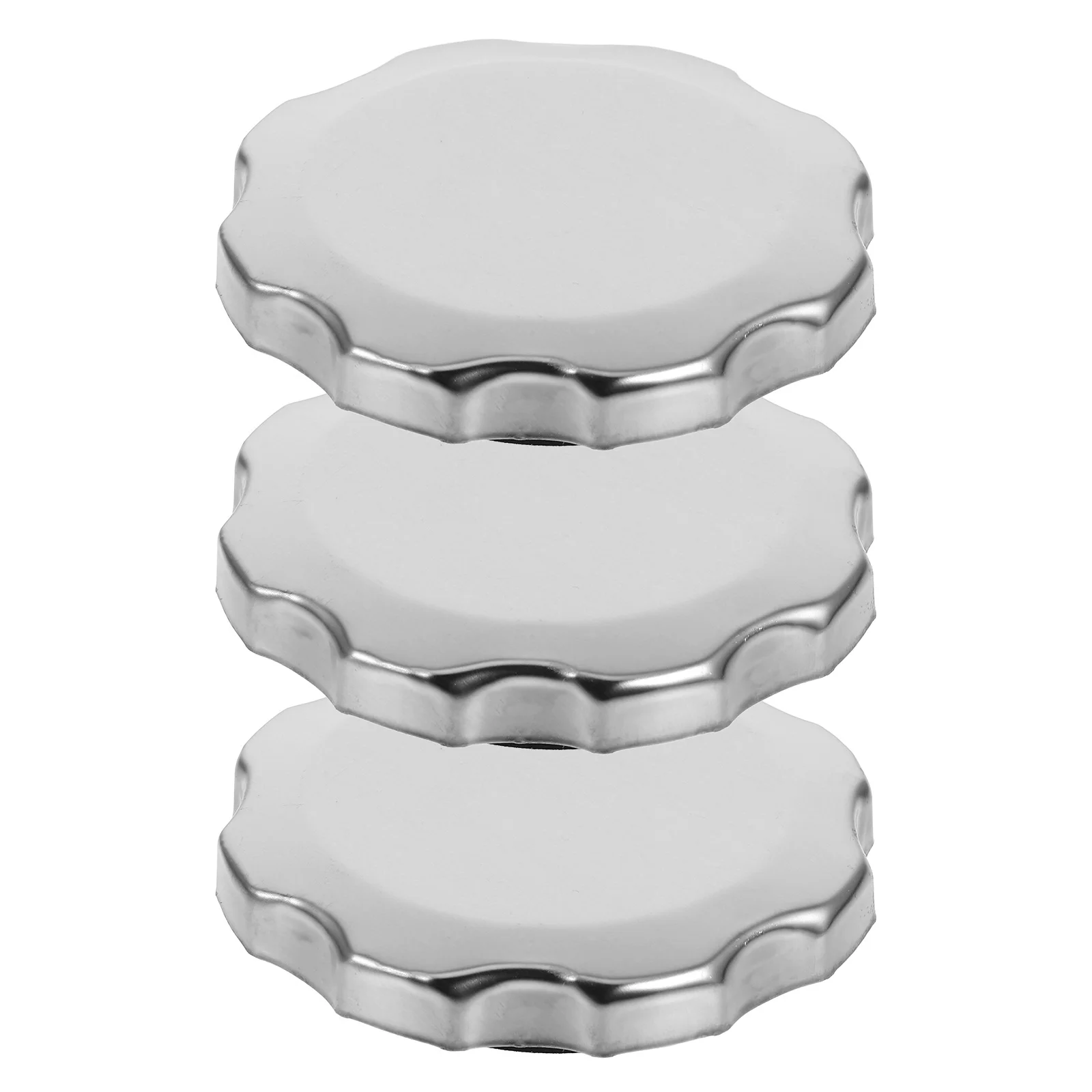 3 Stück Universal-Tankdeckel aus Metall, auslaufsicher, Ersatz für Mini-Bikes, Go-Karts, Generator, Tankdeckel, silberfarben, langlebig