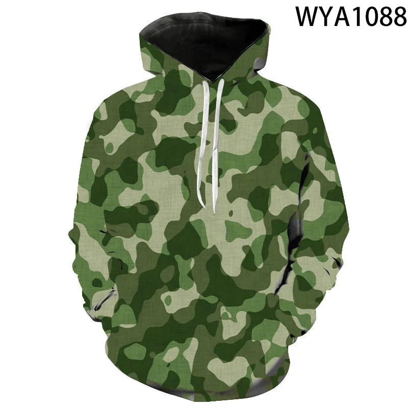 2022 New Men Women Children 3D Hoodies Military Camouflage Print Sweatshirt Casual Boy Girl Kids Cool Streetwear Hooded Pullover