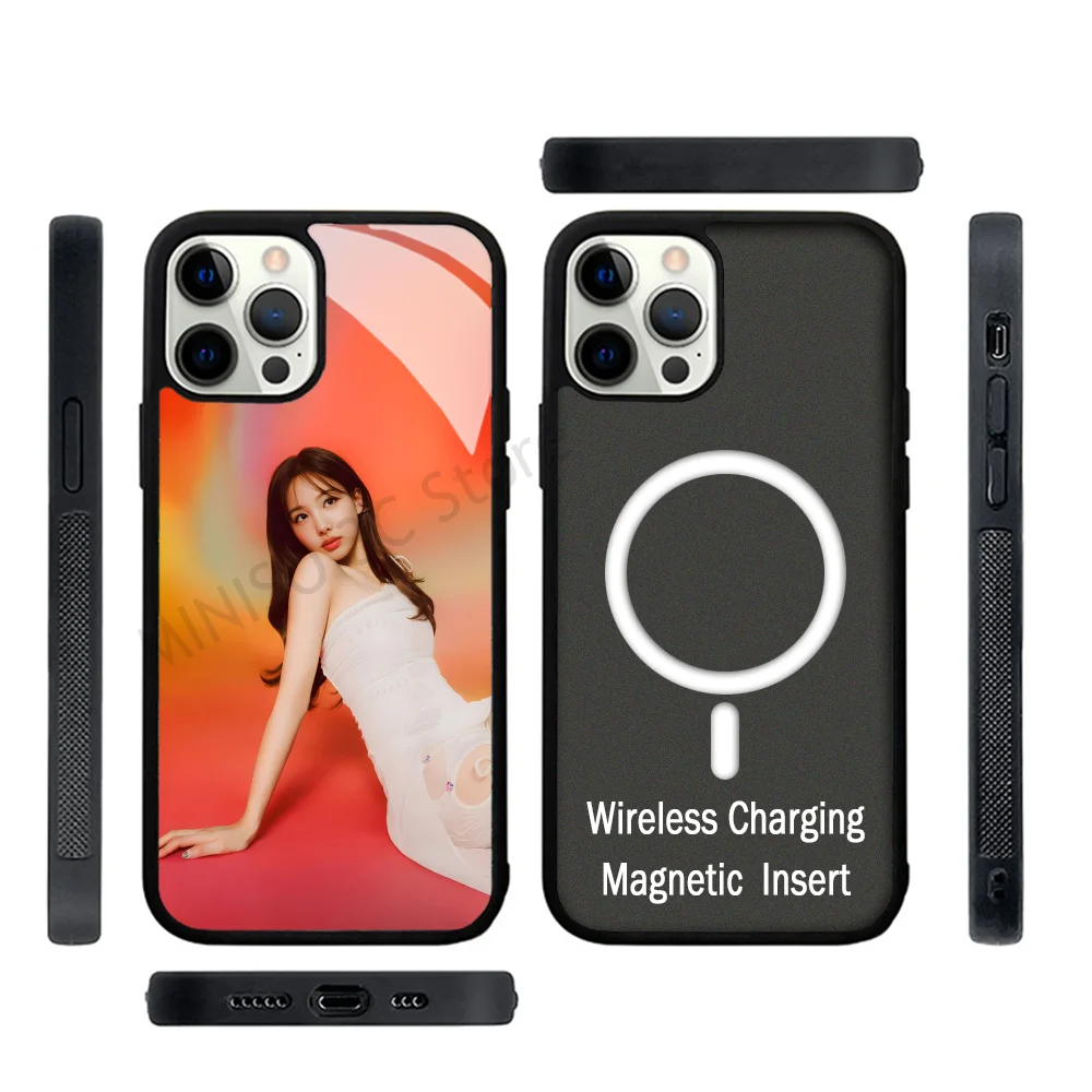 

Nayeon T-Twice Kpop Phone Case Strong Magnetic For IPhone 15 14 13 Pro Max 11 12 Mini For Magsafe