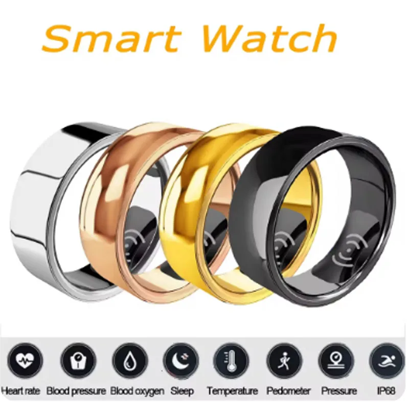 For VIVO X60s Honor 30S Smart Ring Men Women Heart Rate Blood Oxygen Monitor IP68 & 5ATM Waterproof Smartring Multi-sport Mode