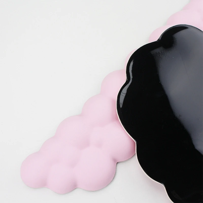 Alfombrilla ratón con reposamuñecas en forma nube, Base antideslizante, espuma con memoria blanda PU colorida, para