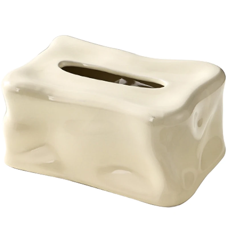 【EpeiusHome】 Ceramic Paper Box Household Tissue Box Storage Box Dining Table Coffee Table Home Decoration Nordic Ins