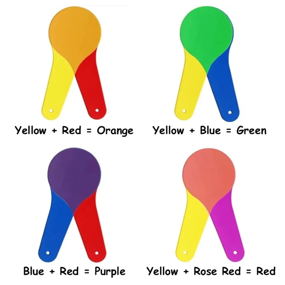 6Pcs Rainbow Optics Color Filter Plate Set Translucent Educational Science Optics Learning