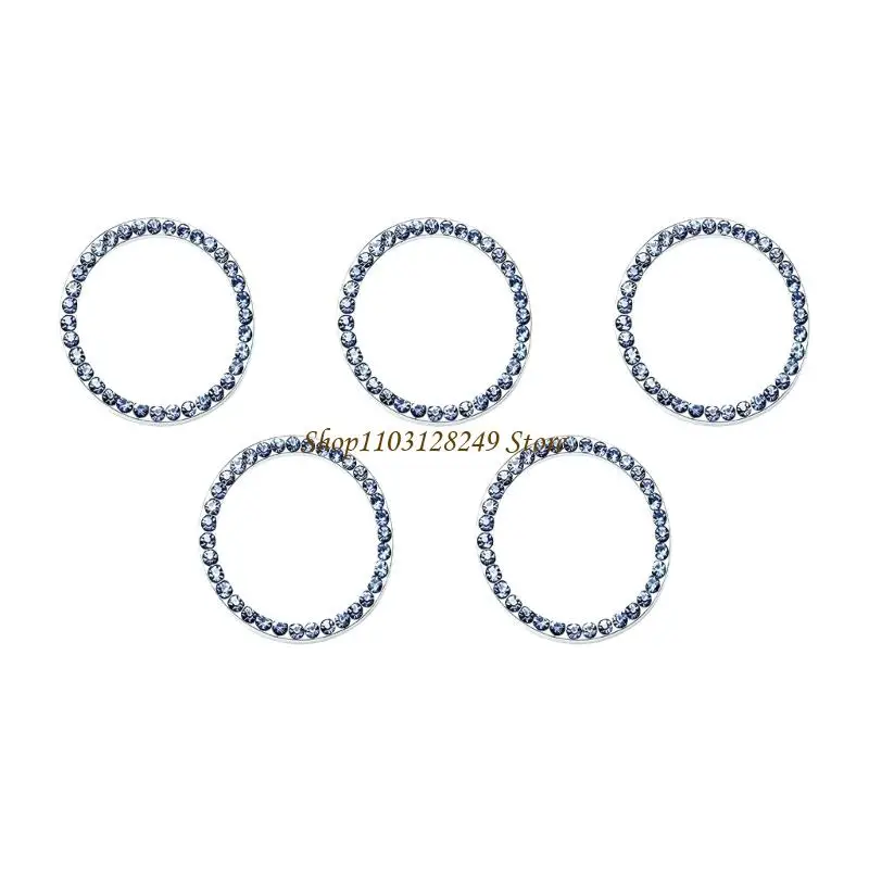 N5KD Start Button Rings set Heat Resistant Adhesive Stylish Auto Interior Enhancement