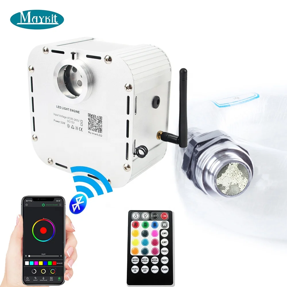

2025 Bluetooth App Starlight RGB Led Fiber Optic Twinkle Star Ceiling Light Kit