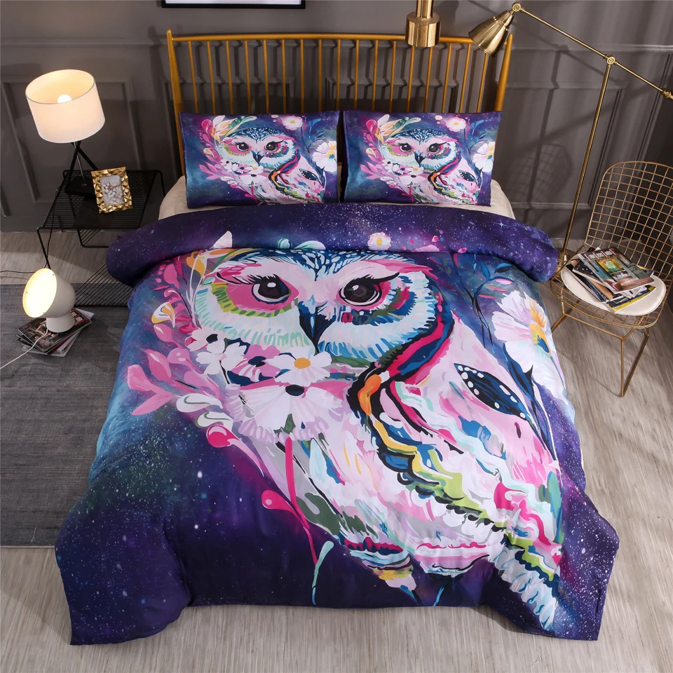 

3D Bedding set Animals Wolf pattern bed linen Stars cat dog linens duvet cover 3-piece bedcloses quilt-cover sets king size
