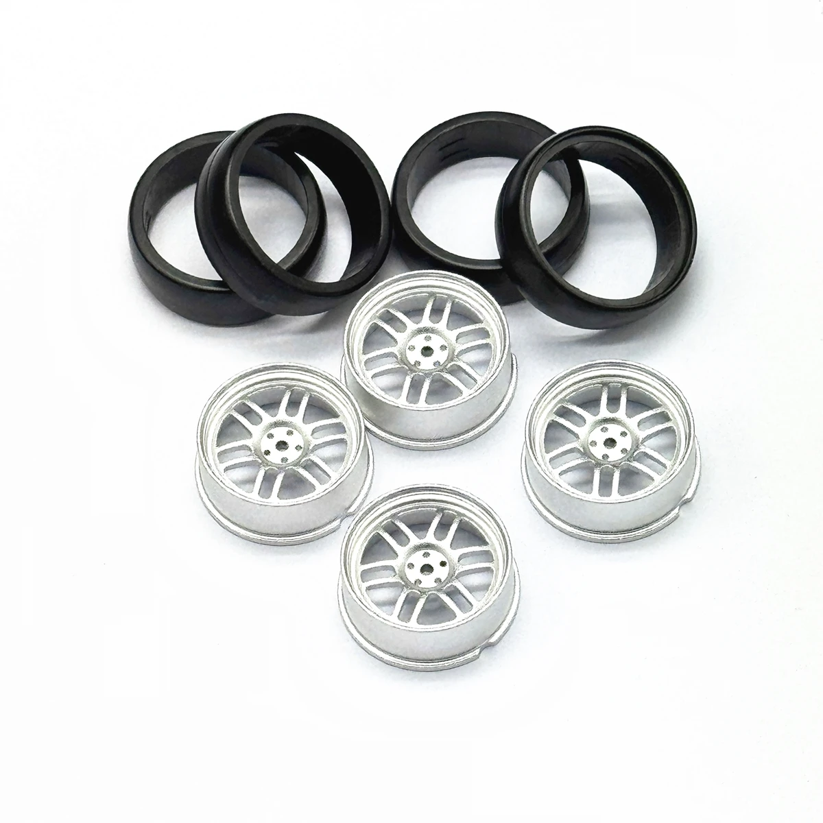 1:18 LDRC LD1801 LD1802 LD1803 LD1804 A01 A02 A86 4pcs Metal 32mm RC Hard Drift Tire Wheel Hard Tyre 1/18 RC Car Upgrade Parts
