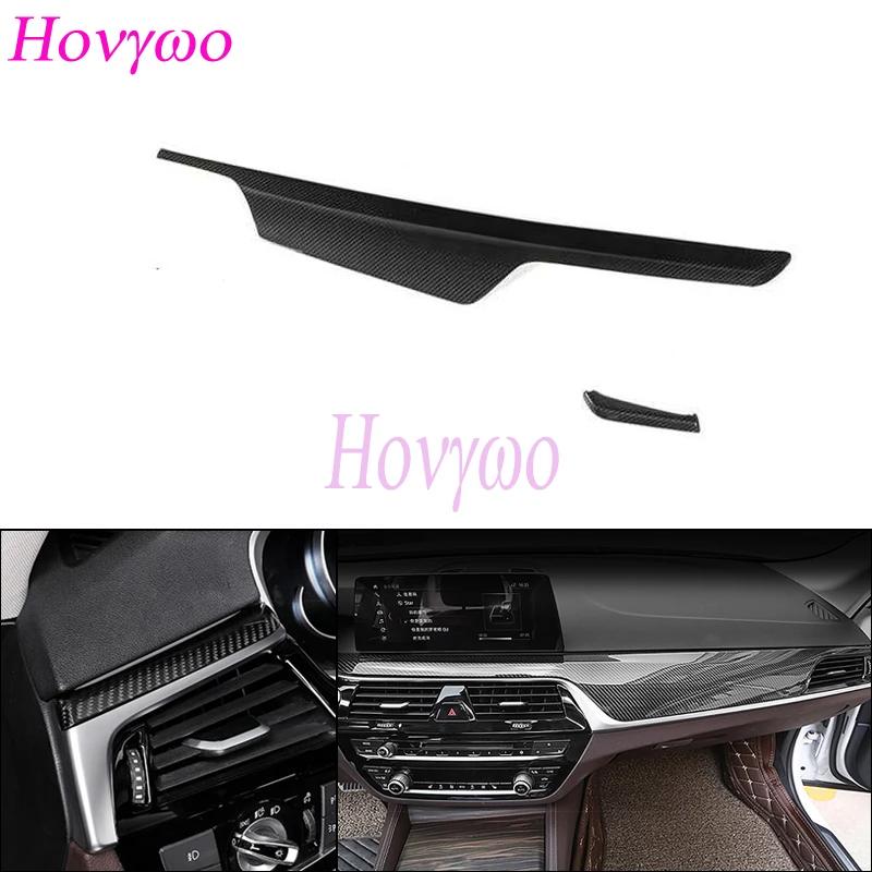 LHD RHD For BMW 5 series G30 2018-2023 Carbon Fiber Center Console Dashboard Panel Cover Trim Interior Accessories