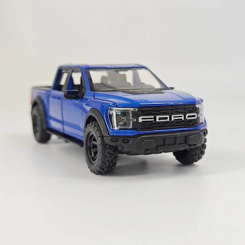 

1:32 simulation Ford F150 pickup alloy car model, doors and engine hood, trunk can be opened, return power off-road vehicle gift