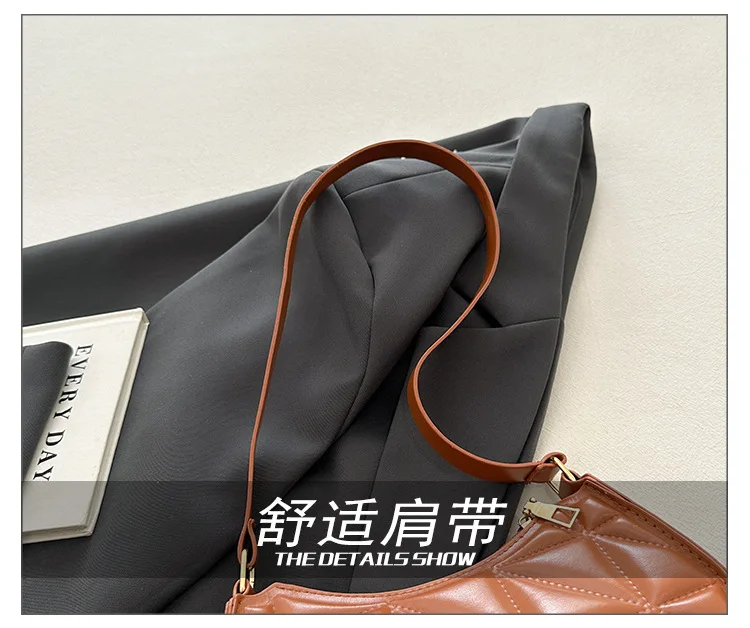 Retro Casual Frauen Totes Schulter Taschen Mini Mode Weibliche Unterarm Einkaufstasche Weibliche Leder Einfarbig Handtasche für Frauen – Detail 5