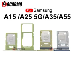 Aocarmo Sim Card Tray Slot For Samsung Galaxy A15 5G A25 A35 A55 SIM Card Micro SD Holder Replacement Parts