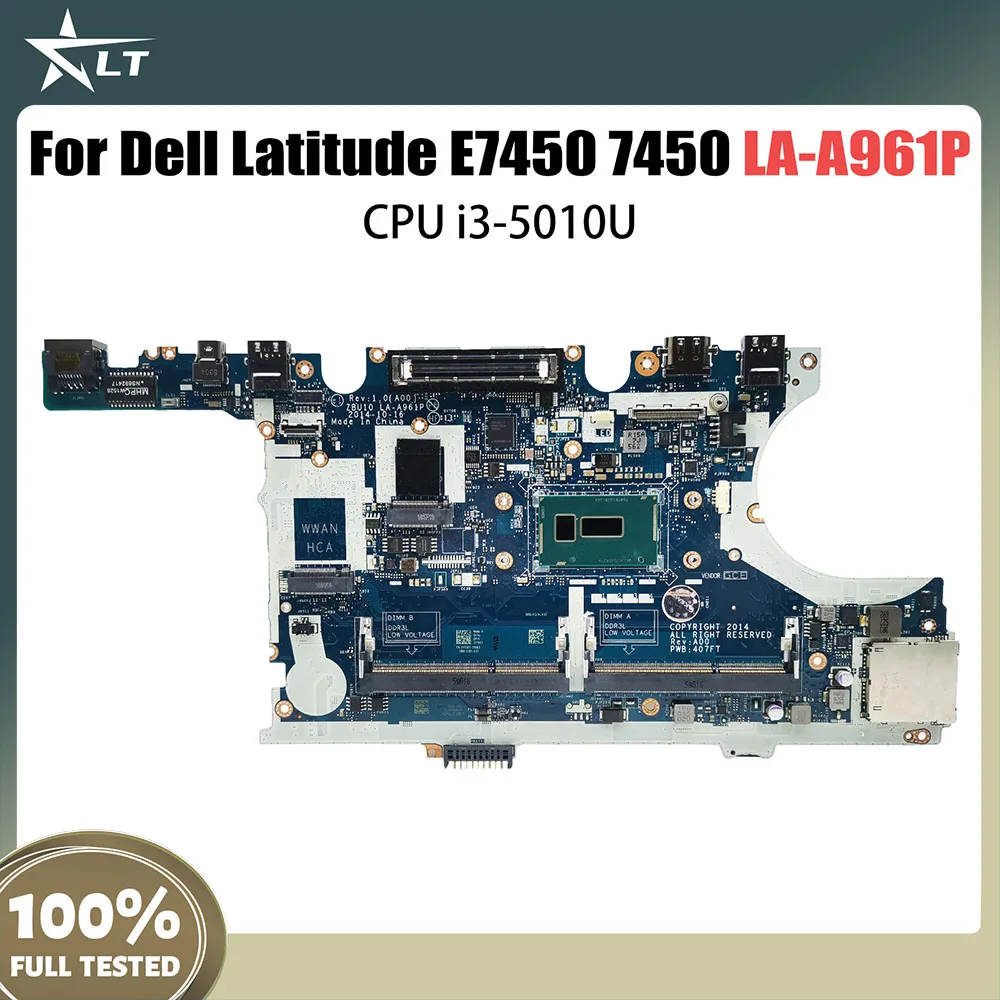 LA-A961P i3-5010U Notebook Mainboard For Dell Latitude 14 E7450 Laptop Notebook Motherboard CN-0420PP 420PP