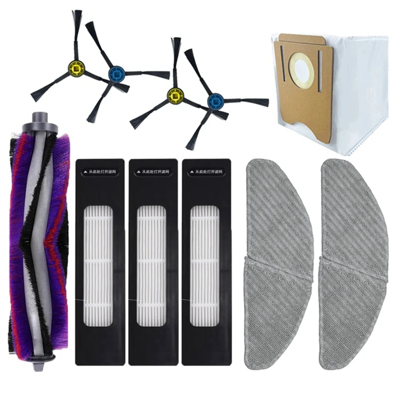 Hepa Filter Main Roller Brush Side Brush Replacement Parts Plastic For Midea S8 S8+ Robotic