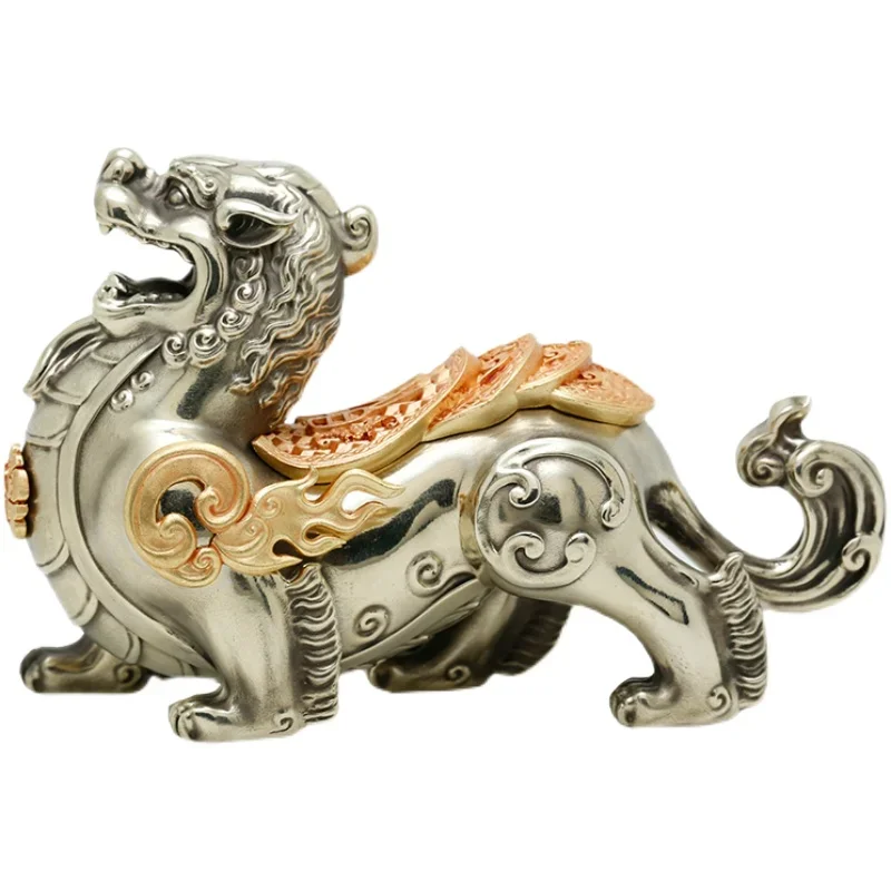 

Lucky gold Pixiu ornament boutique pure copper Chinese town house office living room decoration high-end handicrafts domineering