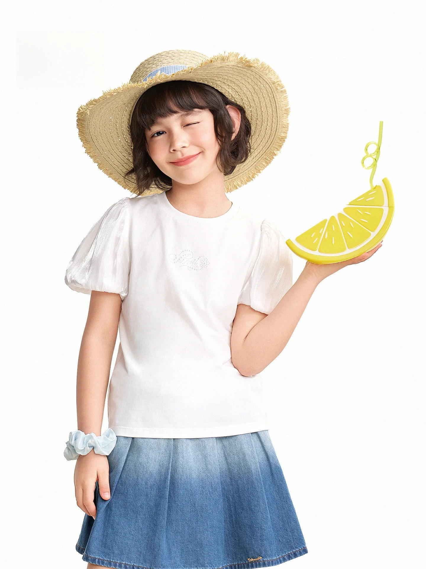 annil-children's-short-sleeve-top-for-girls-summer-new-arrival-cotton-100-material-comfortable-soft-t-shirt-for-kids