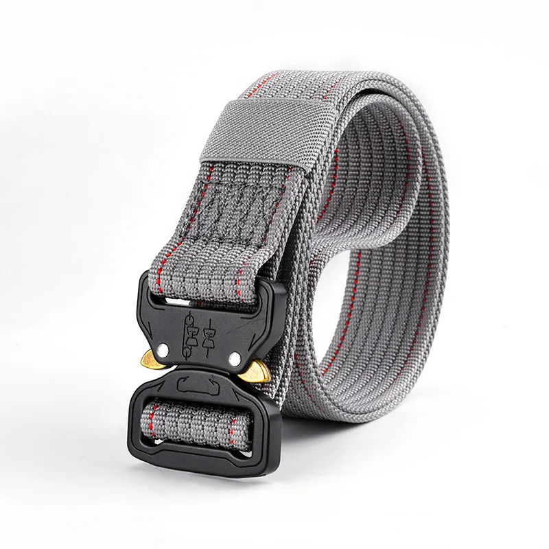 3.7cm Width New Luxury Design Men Army Tactical Nylon Belts Breathe Freely Outdoor Sport Canvas Belt Combat Strap Waistband