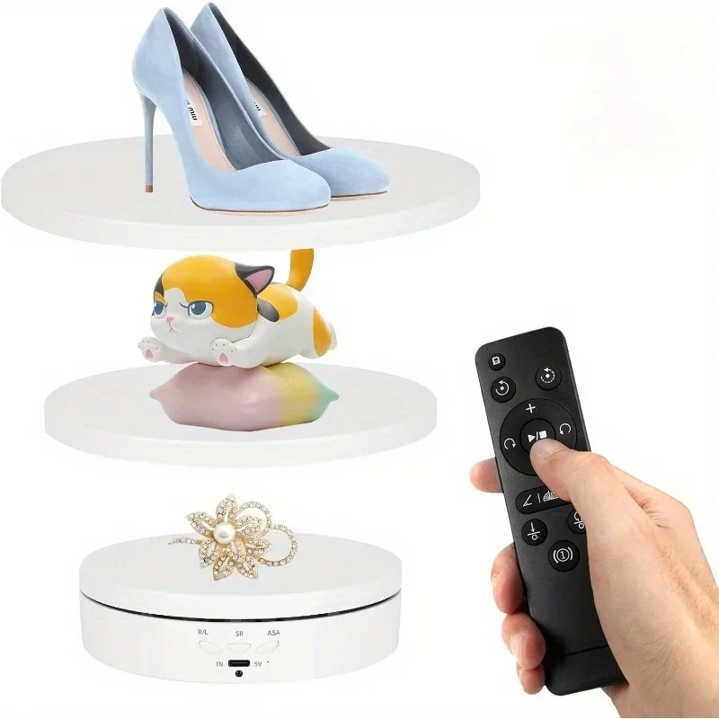 

3-in-1 Multifunctional USB Powered Rotating Display Stand with Remote Control, Suitable for Live Broadcast, Photography Display