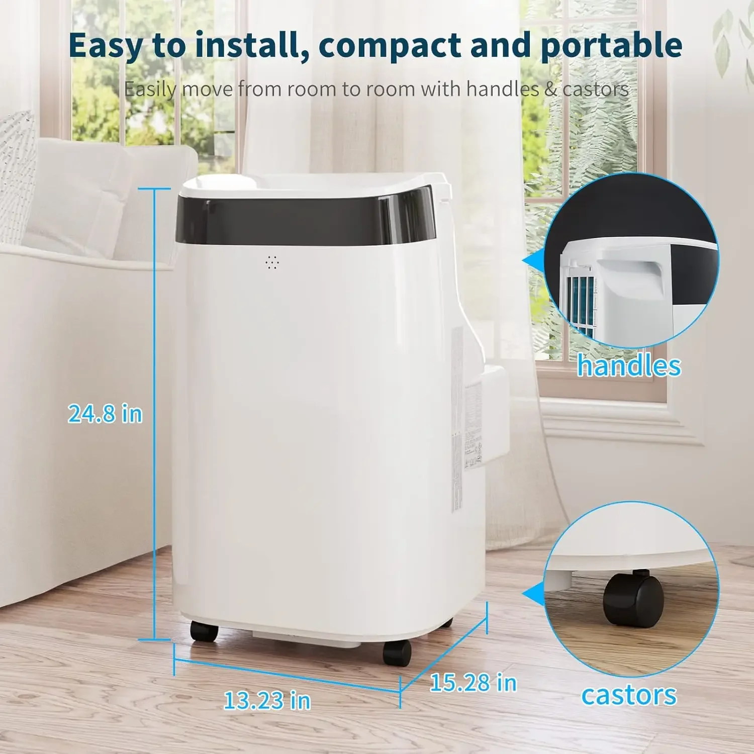 Portable Air Conditioner with Remote Control,10000 BTU Portable AC for Room,Office with Drying,Sleep Mode, 24H Timer Function