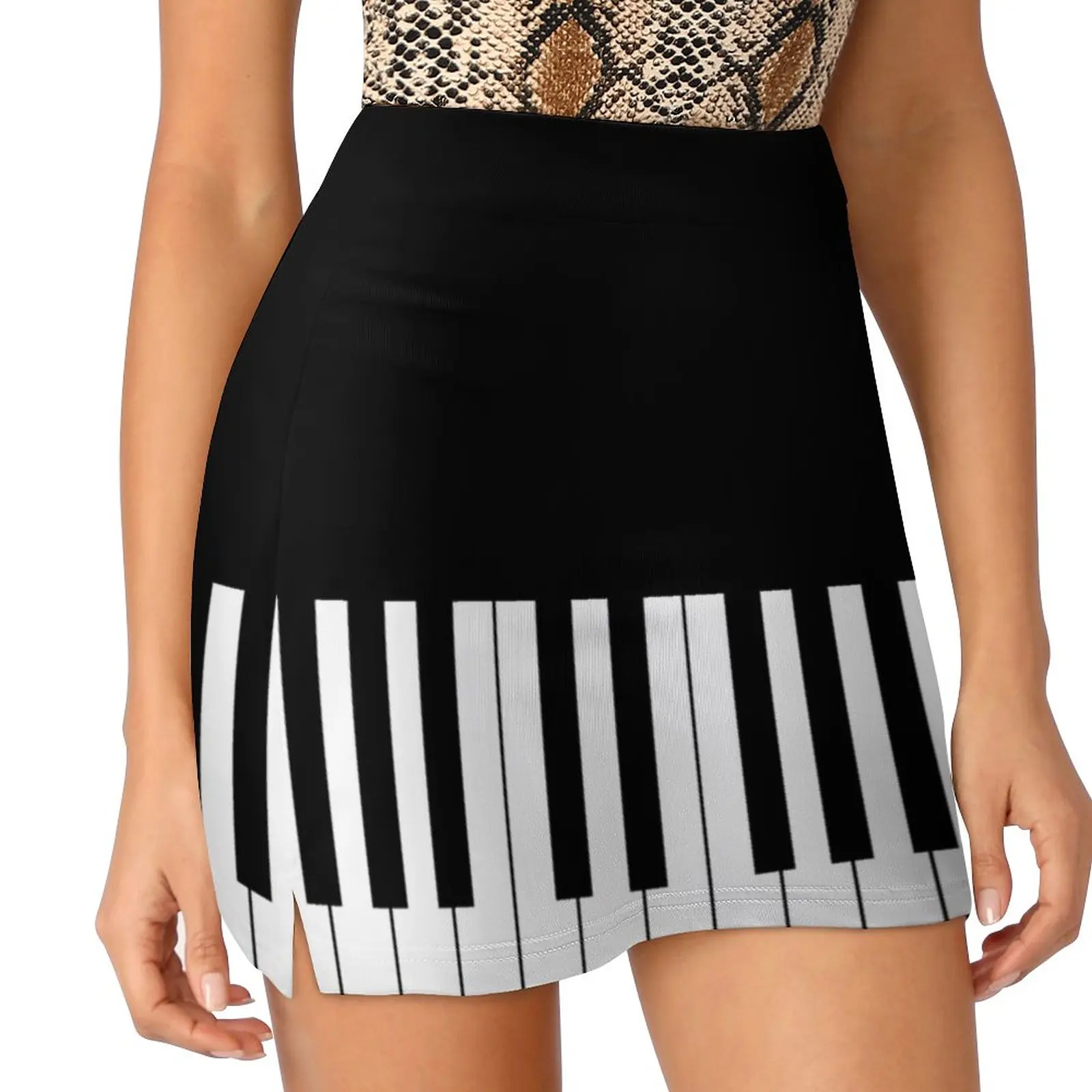 Piano keys Black & white Light Proof Trouser Skirt women\'s skirt 2023 trend Summer dress Women\'s summer skirt