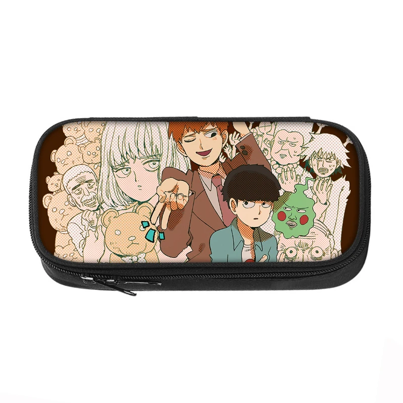 21cm X 10cm Mob Shigeo Kageyama Reigen Arataka Pencil Cases Popular Anime Large Capacity Stationery Exclusive School Supplies