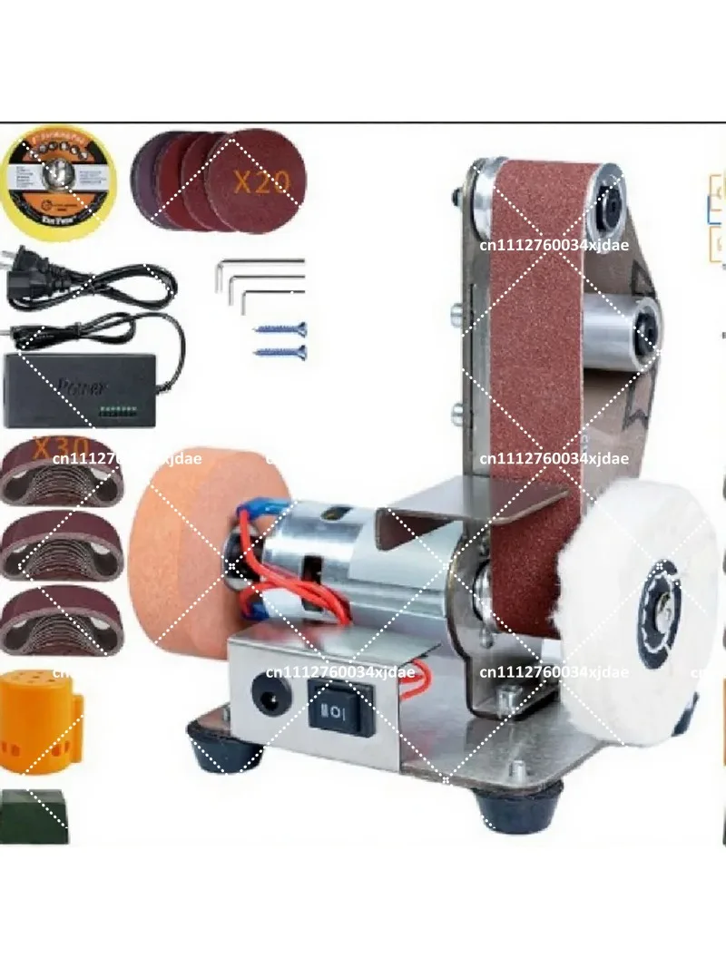 Mini Electric Belt Sander Multifunctional Grinding Polishing Machine Desktop Sharpener For Wood Metal DIY Craft Work