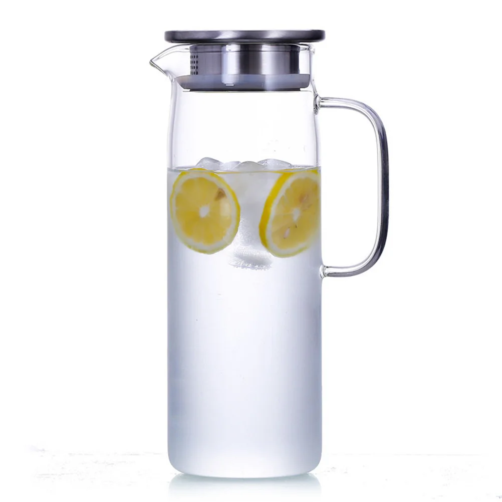 

1200ml Large Capacity Glass Kettle Heat Resistant Easy Clean for Home Clear Beverage Container Glass Kettle