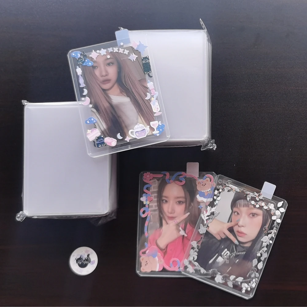 Utalo 1 ~ 50 Pcs 35PT Protective Toploader Super Clear KPOP Photocard Sleeves Card Trading Supply Double-sided Film Cardholder