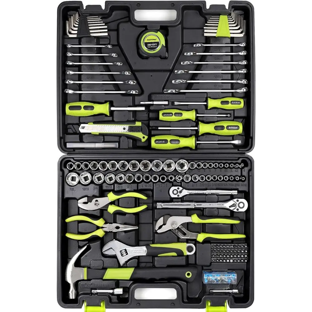 

FASTPRO 225-Piece Household Tool Set, SAE & Metric Mechanics Hand Tool Set with Toolbox, Home/Auto Repairing Tool Kit for DIY, H
