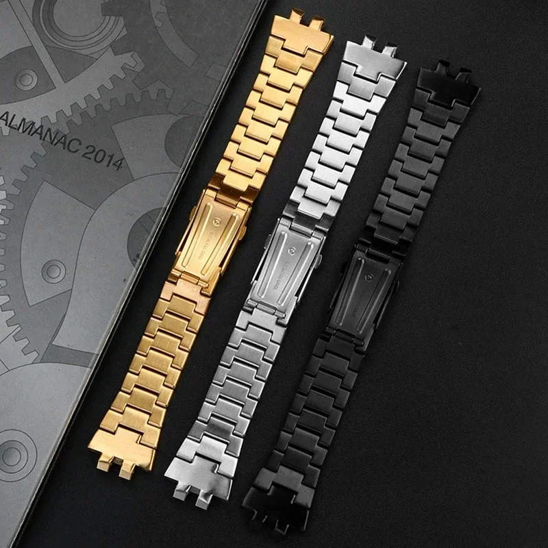 Per Casio G-SHOCK GMW-B5000 316L cinturino in acciaio inossidabile massiccio piccolo bracciale quadrato accessori per cinturini in oro catena per orologi