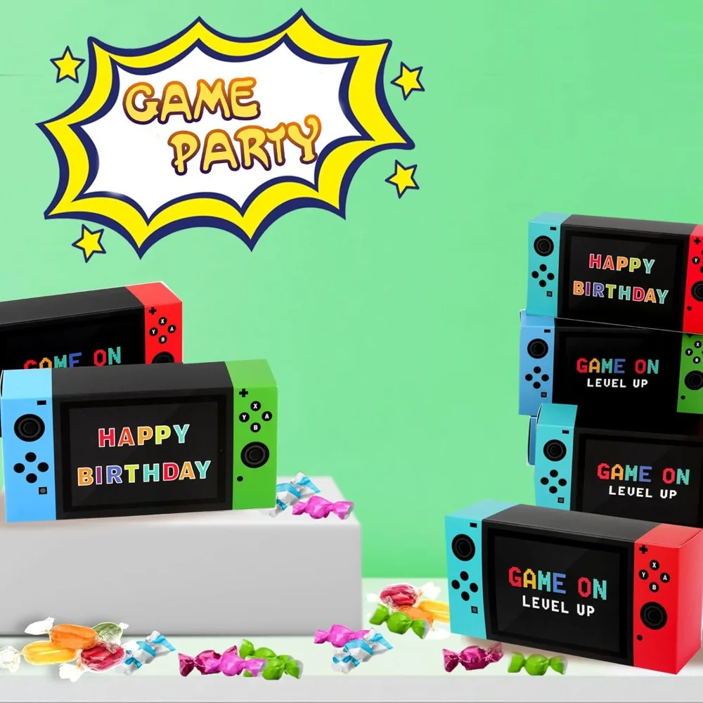 10/20 Stück Kreative Spielkonsolen-Themen Geschenkbox Süßigkeiten-Snack-Karton Geburtstagsfeier Abend-Karneval Dekorationszubehör – Detail 8