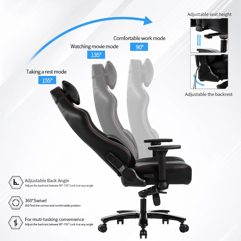Cadeira Gamer High End High Configuration 4D Armrest Gamer Roller Rolling Massage Gaming Chair