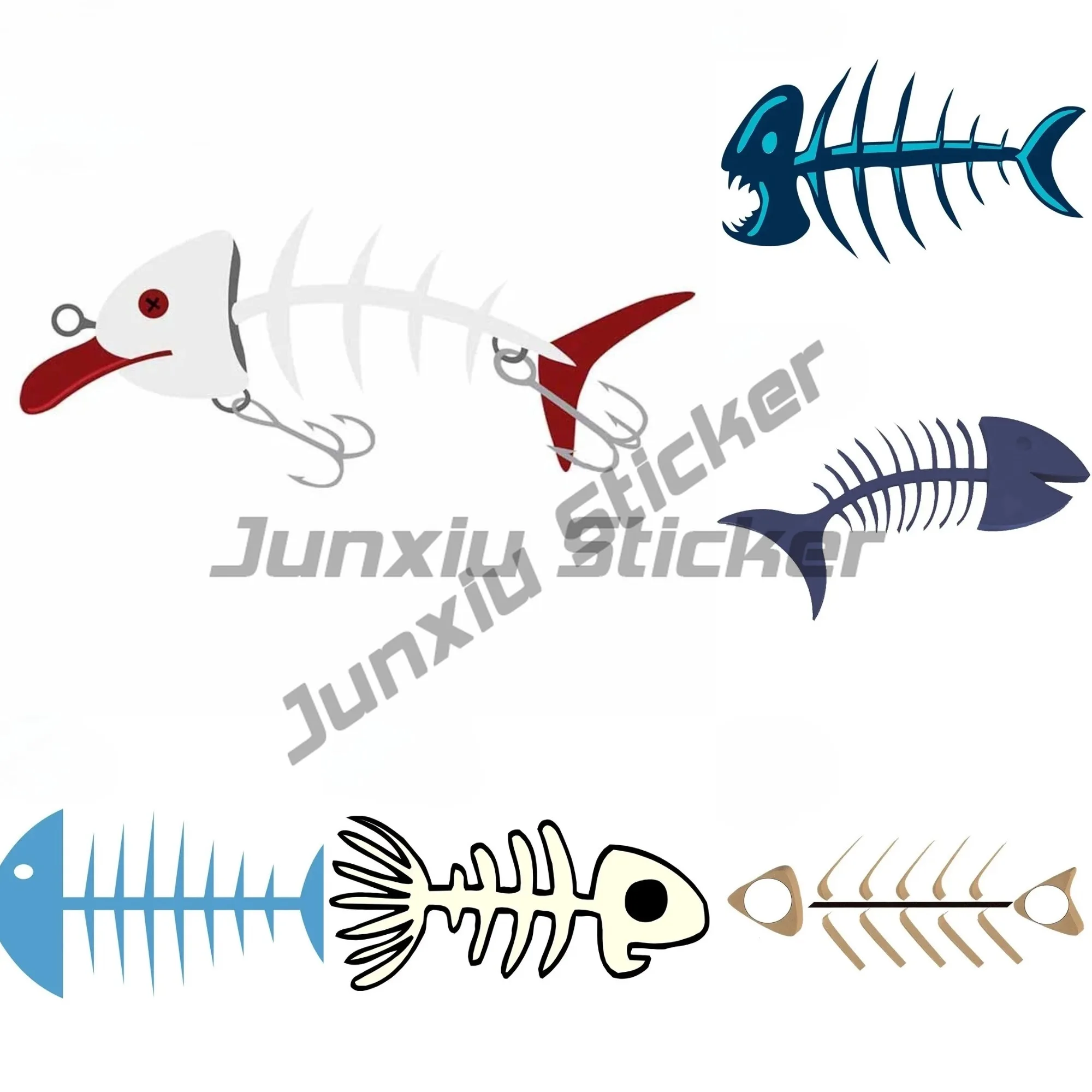 

For The Ironic Fishing Lure Car Sticker Waterproof Scratch-proof Decal Personality Motorcycle Vinyl Decoration