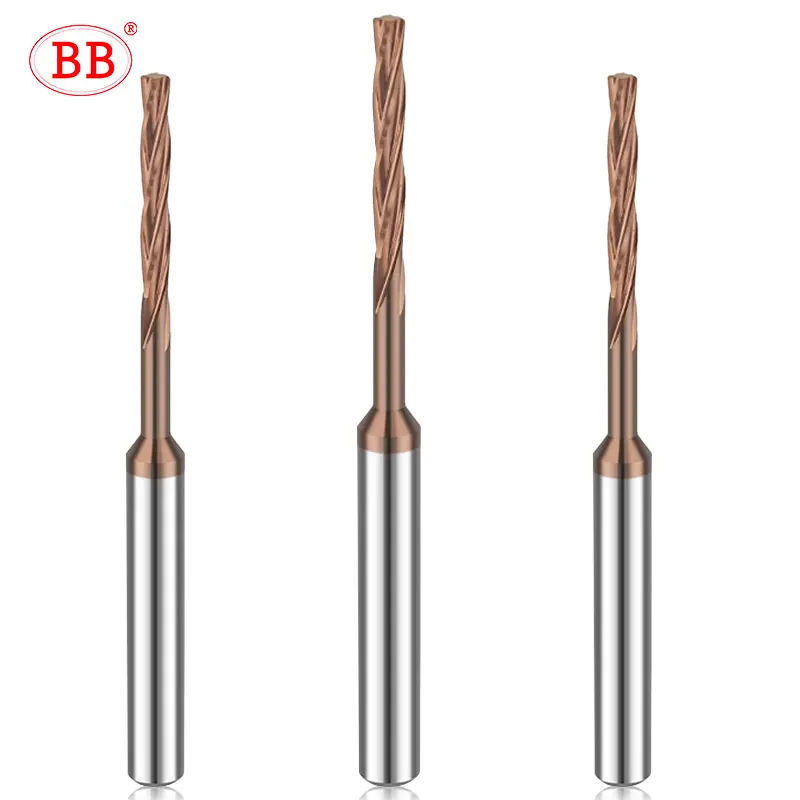 

BB Reamer Left Hand Micro Carbide Spiral Flute Coated PRO External Cooling Aluminum Small Hole Making 3.96mm-12mm