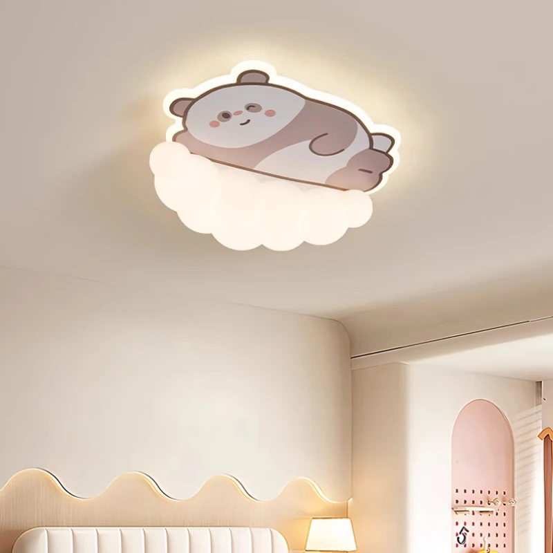 

Children's Room Ceiling Lamps Cute Puppy Cat Cat Panda Light Modern Warm Romantic Baby Room Nursery Girl Bedroom Ceiling Lights