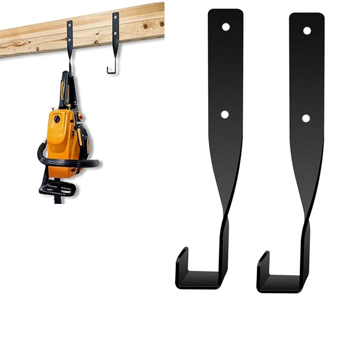 Chainsaw Wall Mount Holder Backpack Blower Rack Accessories for Garage Wall,Weed Eater String Trimmer Hanger 2PCS