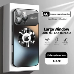 Luxury Camera Glass Film Protect Magnetic Phone Case for IPhone 16 14 13 11 12 15 Plus 16 Pro Max Hard Shockproof Magsafe Cover