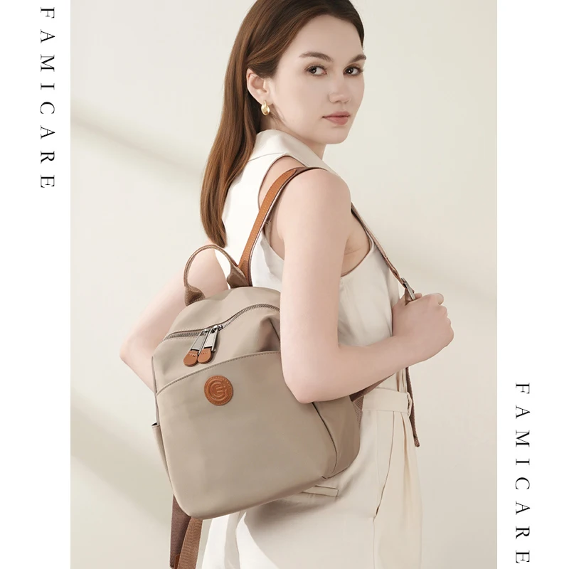 2025 New Girl Multi-Compartment Oxford Cloth Backpack Lightweight Splash Proof Large Capacity Versatile Commuting Bag for Women