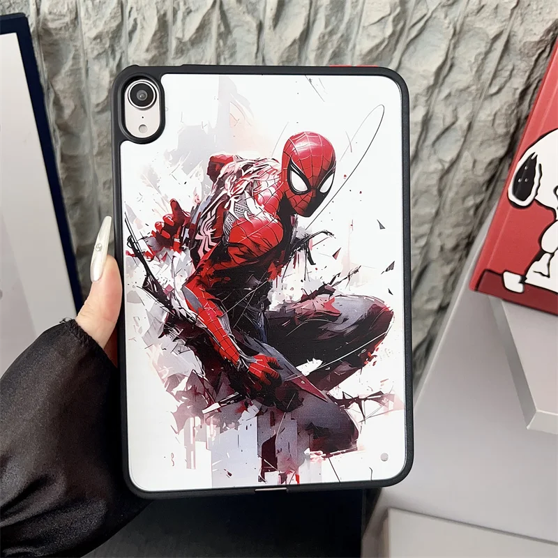حافظة حماية للكمبيوتر اللوحي الناعم من كارتون سبايدر مان لجهاز آيباد 9 8 7th Generation Air 4 5 6 10.9 Mini 6 Pro 9.7 11 A16 13 بوصة #4